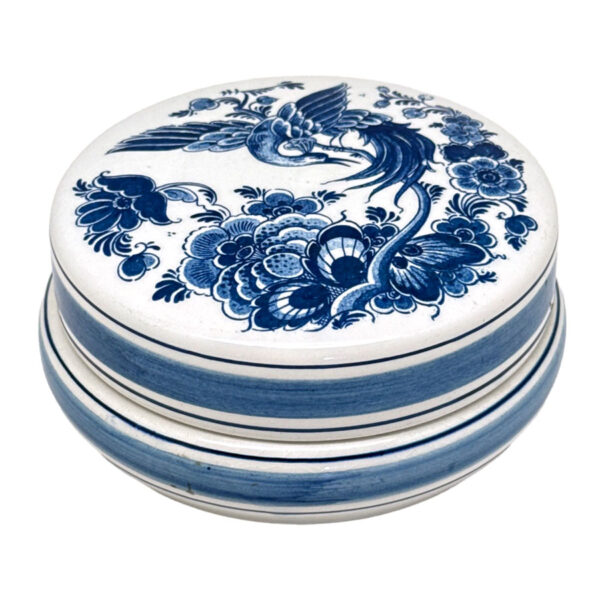 Delfts Blauw Bird Of Paradise Lidded Jar
