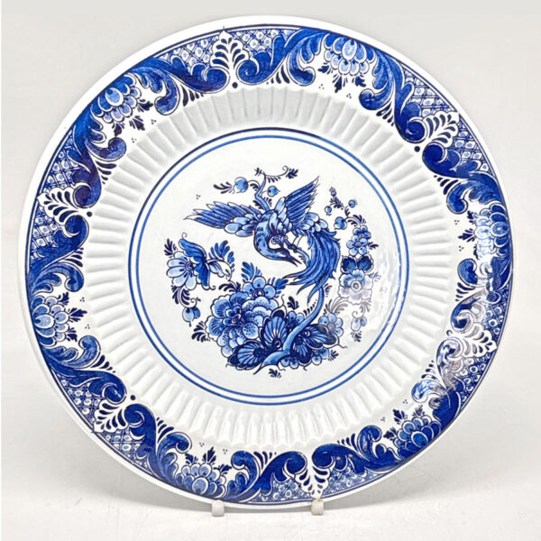 Delfts Blauw Bird and Flowers Wall Plate