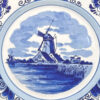 Delfts-Blauw-Windmill-River-Scene-Wall-Plate-2 Delfts Blauw Windmill River Scene Wall Plate
