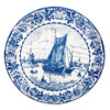 Delfts Blue And White Dutch River Scene Wall Charger