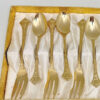 Eetrite 24ct Gold Plated Trailing Rose Royal Albert Cake Forks and Tea Spoons