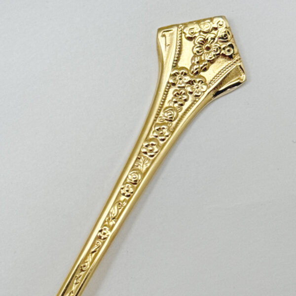 Eetrite 24ct Gold Plated Trailing Rose Royal Albert Cake Forks and Tea Spoons