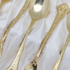 Eetrite 24ct Gold Plated Trailing Rose Royal Albert Cake Forks and Tea Spoons