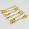 Eetrite Kings Pattern 24ct Gold Plated Royal Albert Cake Fork Set Kings Pattern