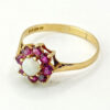 9ct Gold Garnet and Opal Cluster Ring