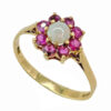 9ct Gold Garnet and Opal Cluster Ring