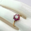 9ct Gold Garnet and Opal Cluster Ring