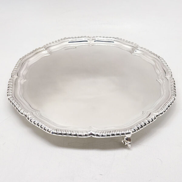 Georgian-Silver-Calling-Card-Salver-Sheffield-1 Georgian Silver Calling Card Salver Sheffield 1966
