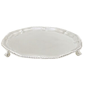 Georgian Silver Calling Card Salver Sheffield 1966