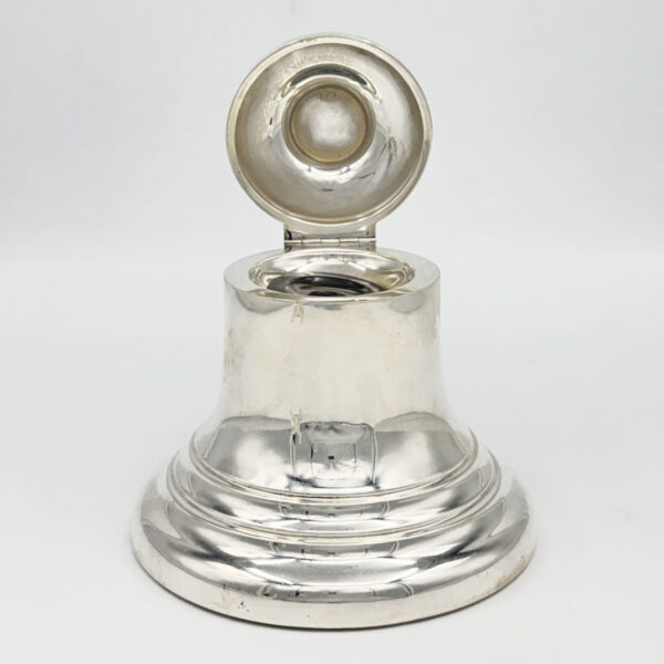 Hallmarked Silver Bell Inkwell Birmingham 1928