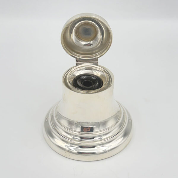 Hallmarked Silver Bell Inkwell Birmingham 1928