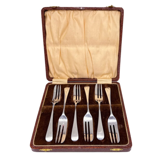 _Hallmarked-Silver-Cake-Forks-Birmingham-1923 Hallmarked Silver Cake Forks Birmingham 1923