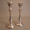 Hallmarked Silver Pair Candlesticks Birmingham 1950