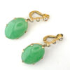18ct Gold Jade And Diamond Earrings