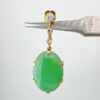 18ct Gold Jade And Diamond Earrings