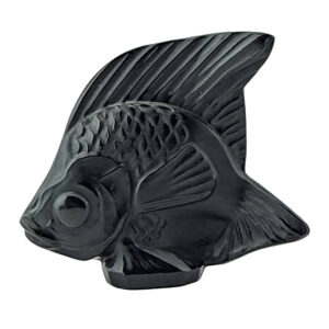Lalique France Crystal Black Fish