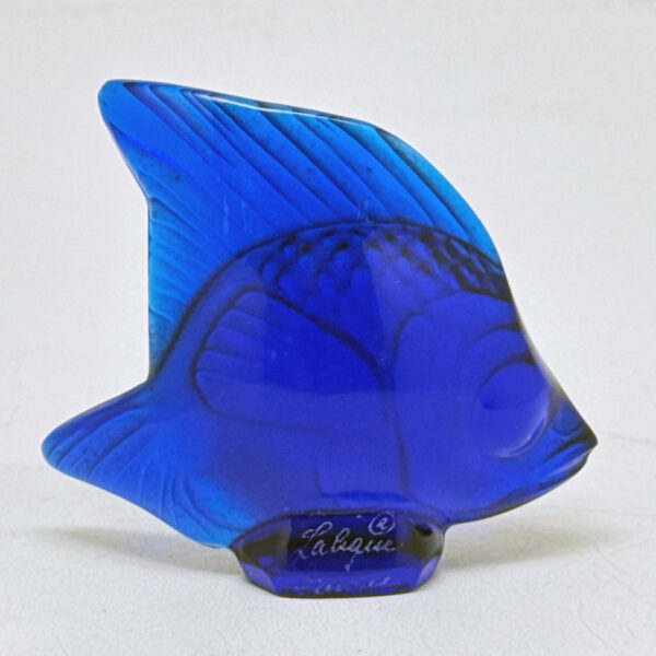 Lalique France Crystal Blue Fish