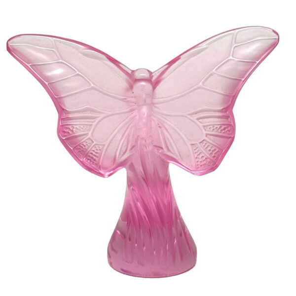Lalique-France-Crystal-Butterfly-Rosse-Papillion-Figurine Lalique France Crystal Butterfly Rosse Papillion Figurine