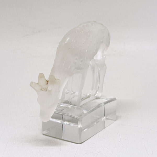 Lalique-France-Crystal-Deer-Fawn-Paperweight-3 Lalique France Crystal Deer Fawn Paperweight