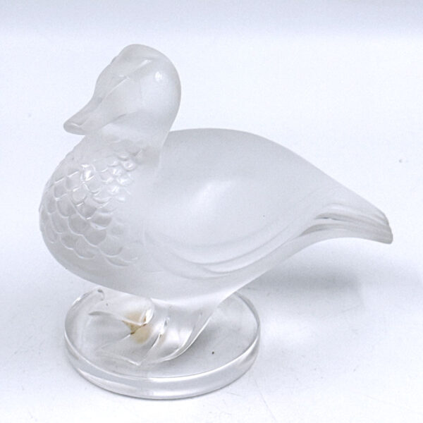 Lalique-Frosted-Crystal-Gedeon-Duck-Figurine-1 Lalique Frosted Crystal Gedeon Duck Figurine