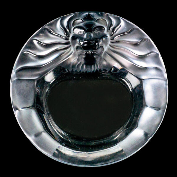 Lalique-Frosted-Crystal-Tete-De-Lion-Ashtray-2 Lalique Frosted Crystal Tete De Lion Ashtray 1945-1977