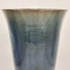 Linnware Pottery Dark Blue Green Pedestal Vase