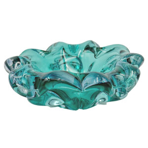 Murano Glass Turquoise  Large Ashtray 20th
