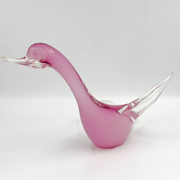 Murano-Pink-Cased-Glass-Flying-Swan-1 Murano Pink Cased Glass Flying Swan