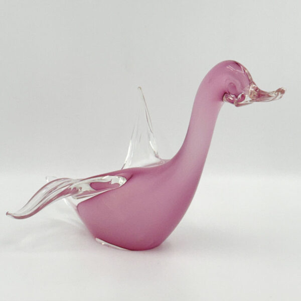 Murano-Pink-Cased-Glass-Flying-Swan-3 Murano Pink Cased Glass Flying Swan