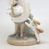 Nao Lladro Girl With Basket Of Flowers And A Puppy