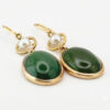 Nephrite-Jade-and-Pearl-9-Carat-Gold-Earrings-2 Nephrite Jade and Pearl 9 Carat Gold Earrings