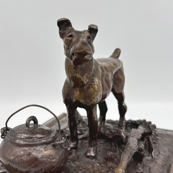 Robert Lawrence Bronze Of Jock Of The Bushveld Signed