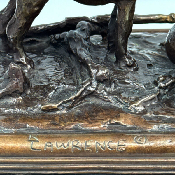 Robert Lawrence Bronze Of Jock Of The Bushveld Signed