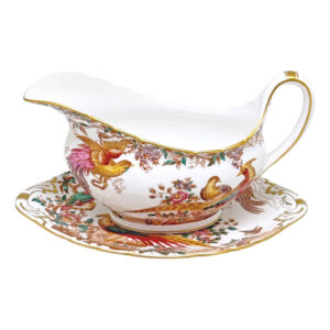 Royal Crown Derby Olde Avesbury Sauce Boat On Stand