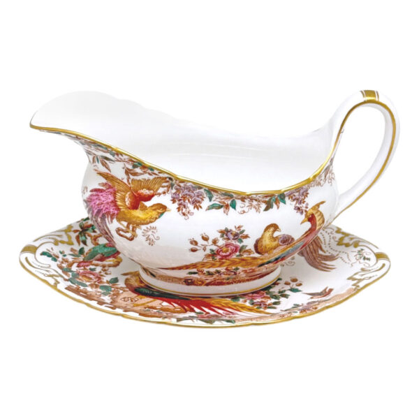 Royal Crown Derby Olde Avesbury Sauce Boat On Stand