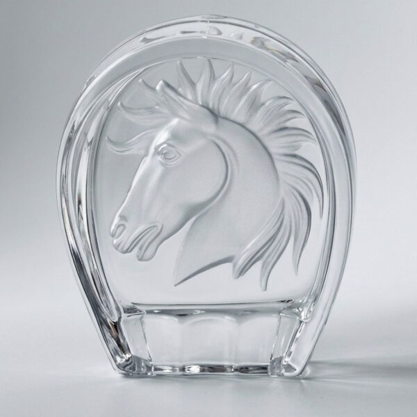 Sevres-Frosted-Crystal-Horse-Shoe-Ashtray-3 Sevres Frosted Crystal Horse Shoe Ashtray