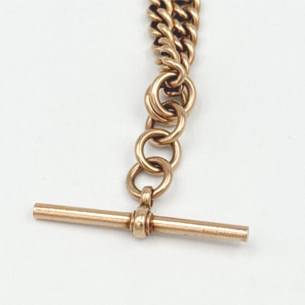 Victorian-9ct-Rose-Gold-Fob-Chain-With-TBar-5 Victorian 9ct Rose Gold Fob Chain With TBar