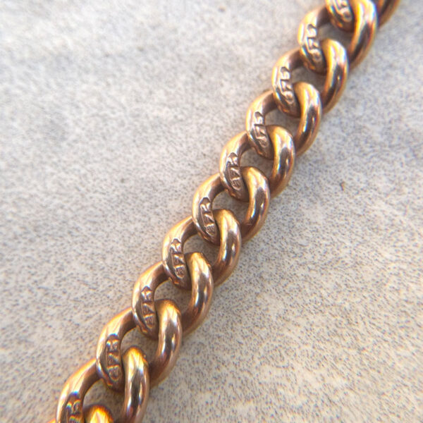 Victorian-9ct-Rose-Gold-Fob-Chain-With-TBar-mark Victorian 9ct Rose Gold Fob Chain With TBar