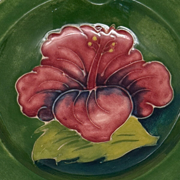 Walter Moorcroft Hibiscus Square Ashtray