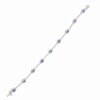 14ct White Gold Halo Diamond and Tanzanite Bracelet
