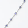 14ct White Gold Halo Diamond and Tanzanite Bracelet