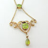 18ct-Art-Nouveau-Gold-Victorian-Seed-Pearl-and-Peridot-Necklace-2 18ct Art Nouveau Gold Victorian Seed Pearl and Peridot Necklace