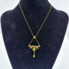 18ct-Art-Nouveau-Gold-Victorian-Seed-Pearl-and-Peridot-Necklace-3 18ct Art Nouveau Gold Victorian Seed Pearl and Peridot Necklace