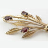 9Ct Gold and Garnet Bouquet Brooch Zeeta Jewellers