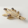 9Ct Gold and Garnet Bouquet Brooch Zeeta Jewellers