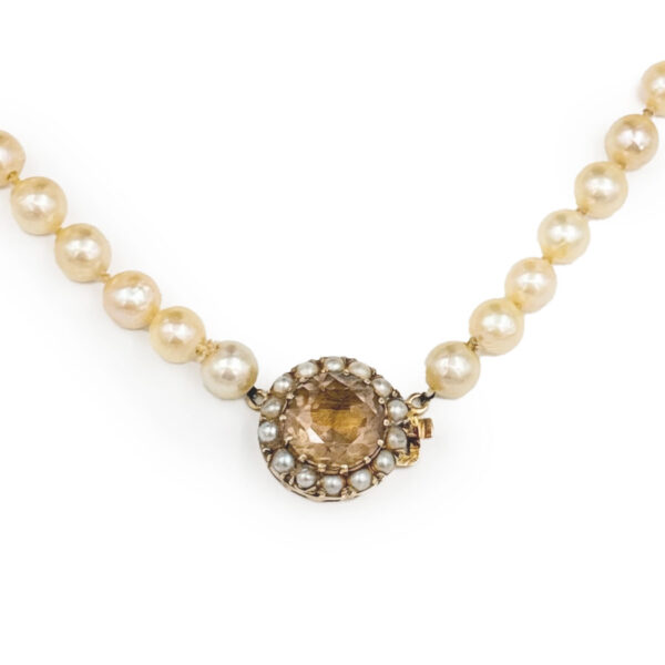 9ct Gold Citrine Cultured Pearl Necklace by Zeeta Jewellers