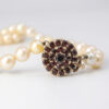 9ct-Gold-Garnet-Clasp-&-Cultured-Pearl-Necklace-5 9ct Gold Garnet Clasp & Cultured Pearl Necklace