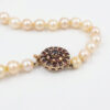 9ct-Gold-Garnet-Clasp-&-Cultured-Pearl-Necklace-6 9ct Gold Garnet Clasp & Cultured Pearl Necklace