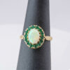 9ct Gold Opal And Emerald Halo Dress Ring