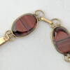 9ct Gold Red Tigers Eye Link Bracelet